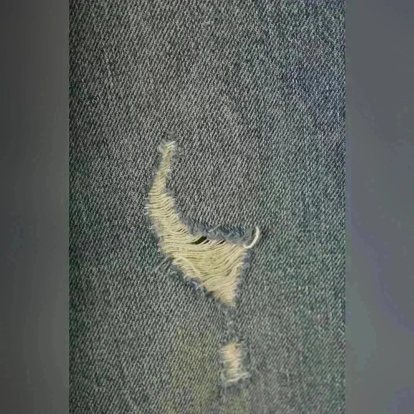 J.CREW Light Blue Cotton Distressed Denim Broken Boyfriend  Straight Fit 34x30 - Picture 6 of 9